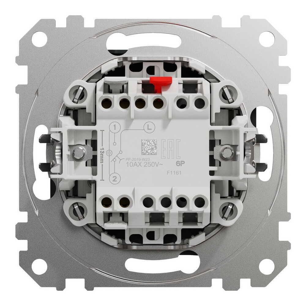 Кнопка на 2 напрямки Schneider Sedna Design чорна ( SDD114116 )